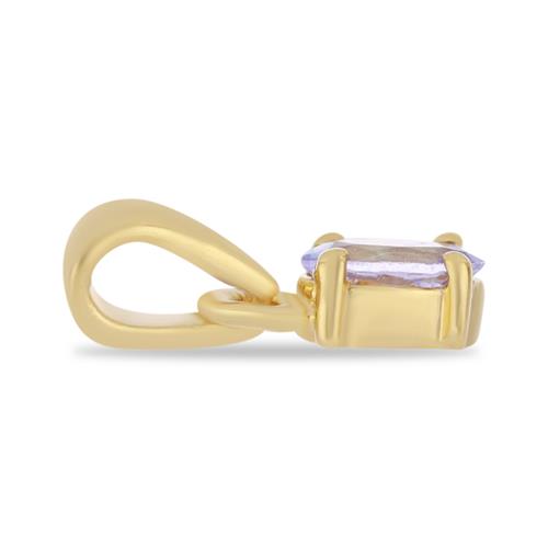 BUY 925 SILVER TANZANITE GEMSTONE GOLD PLATED PENDANT